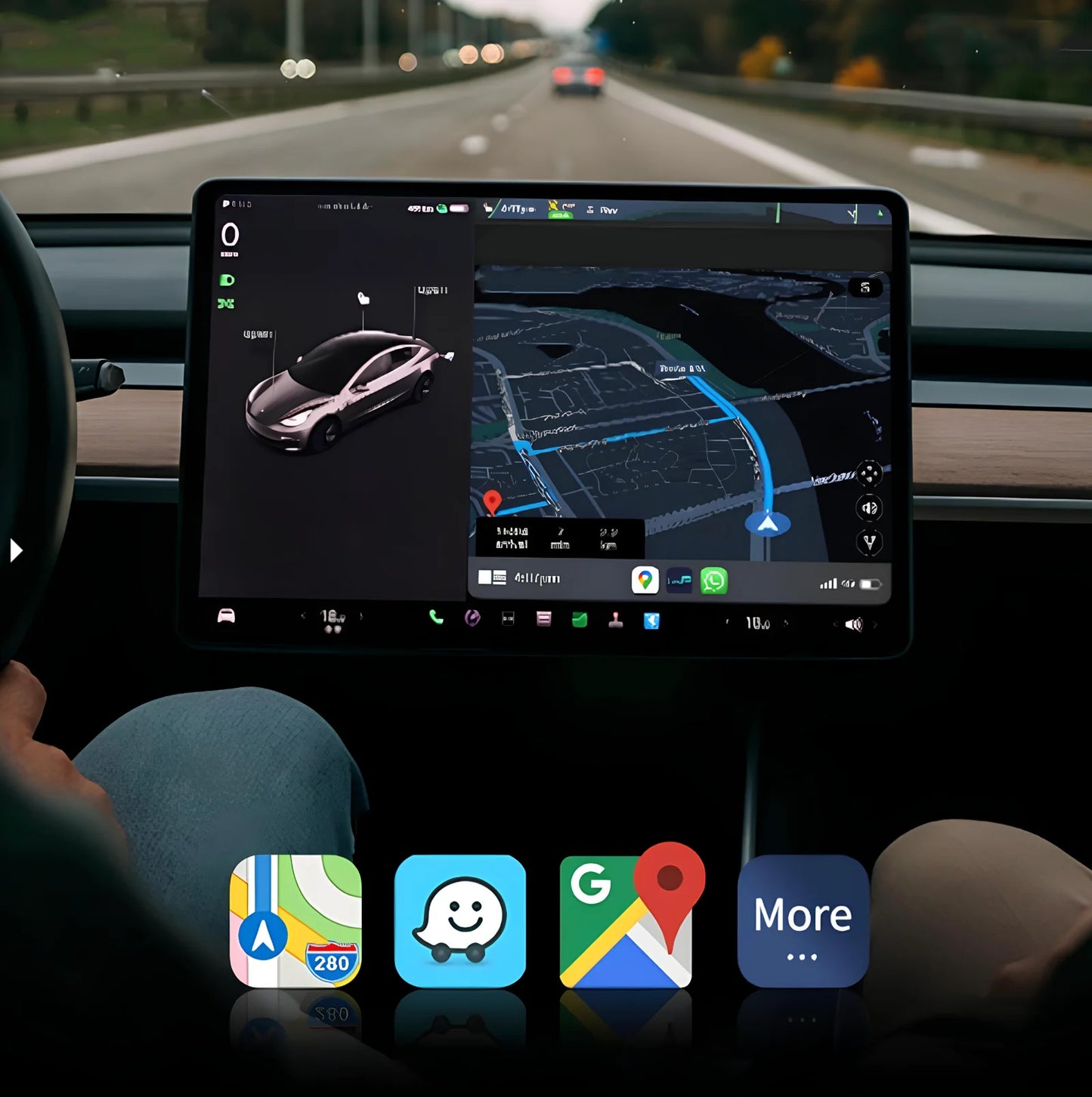 Adaptador Apple CarPlay & Android Auto para Tesla