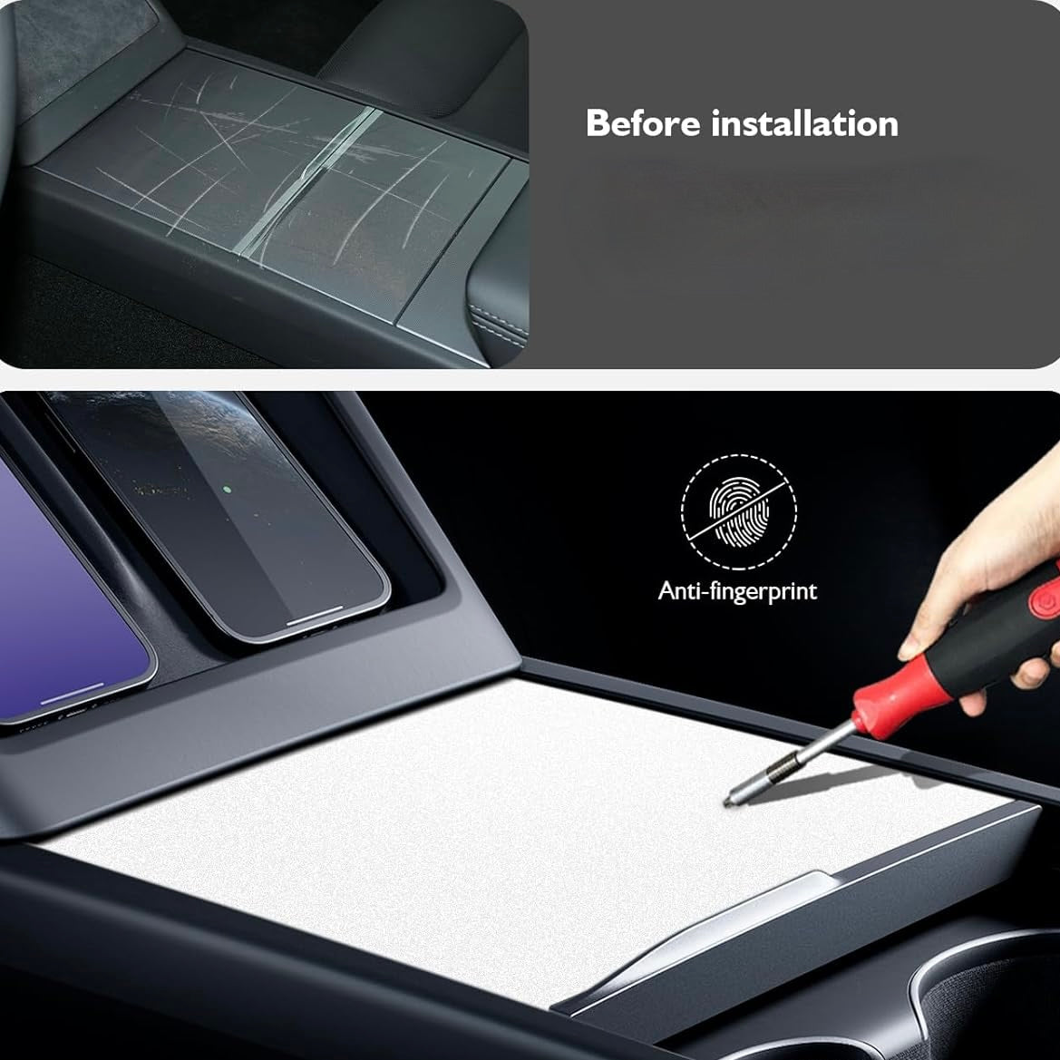 Cubierta de Consola Central Adhesiva Blanco Matte Model 3 y Model Y 2025